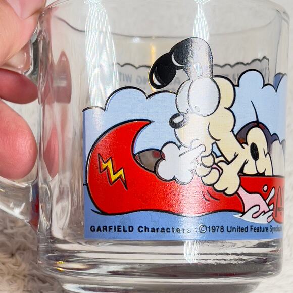Vintage Anchor Hocking X McDonalds X Garfield 1978 Two Coffee Mugs Jim Davis USA - Picture 13 of 15